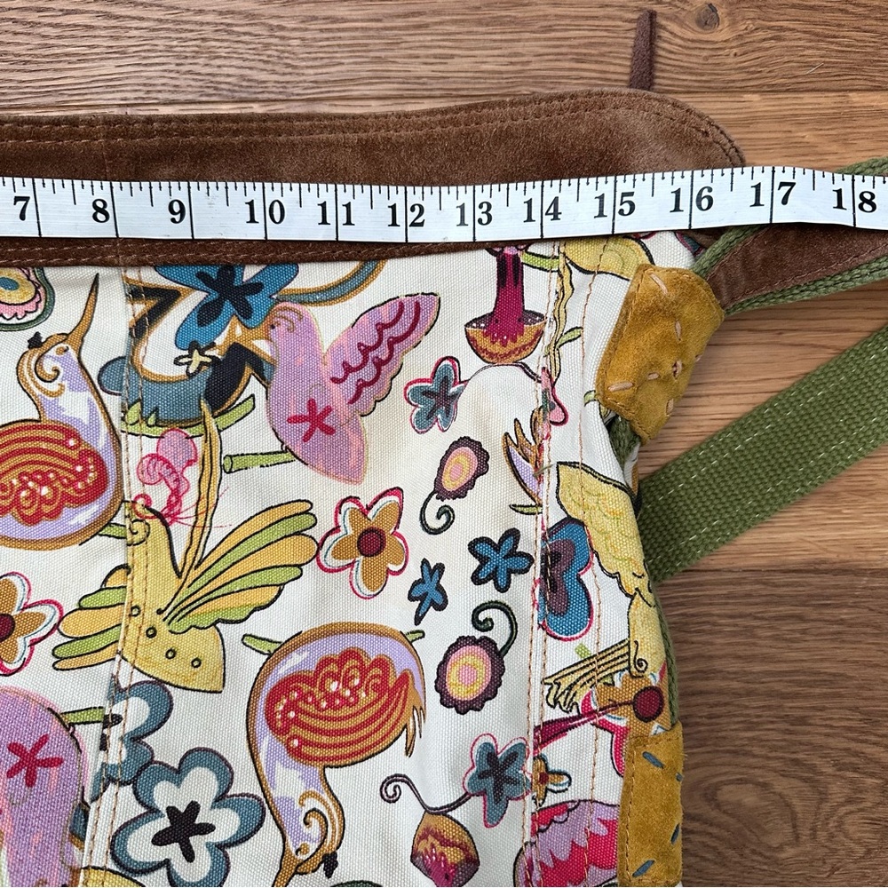 Lucky Brand Floral Patterned Canvas and Suede Tote Bag - Picture 10 of 16